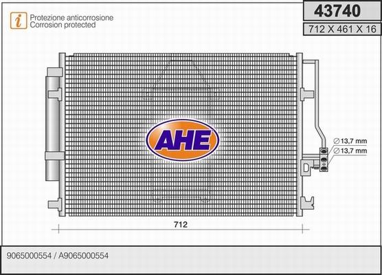 AHE 43740 - Condensatore, Climatizzatore autozon.pro