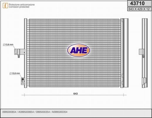 AHE 43710 - Condensatore, Climatizzatore autozon.pro