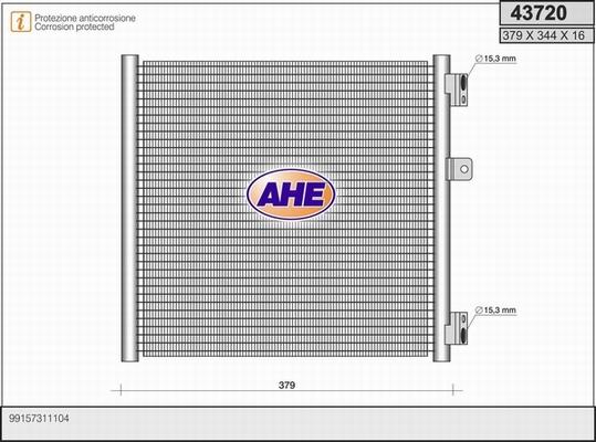 AHE 43720 - Condensatore, Climatizzatore autozon.pro