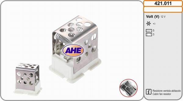 AHE 421.011 - Resistore addizionale, Elettromotore-Ventola radiatore autozon.pro