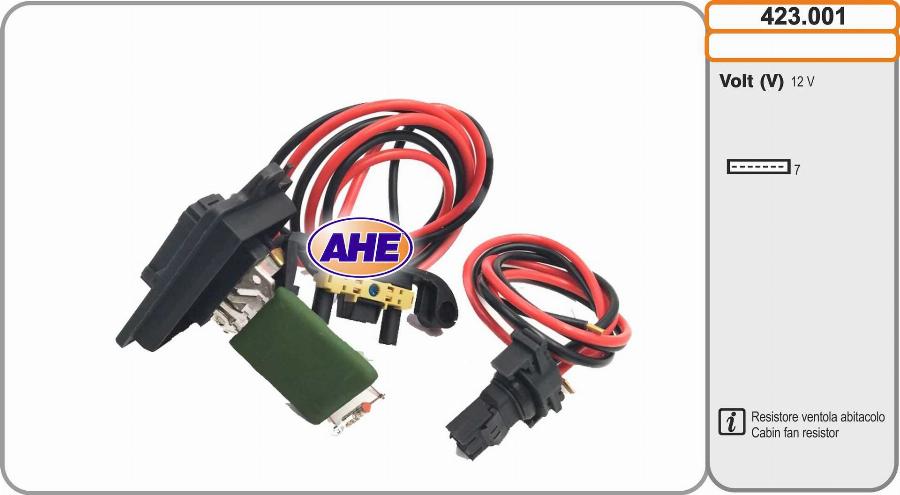 AHE 423.001 - Resistore addizionale, Elettromotore-Ventola radiatore autozon.pro