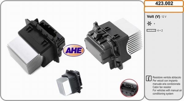 AHE 423.002 - Resistore addizionale, Elettromotore-Ventola radiatore autozon.pro