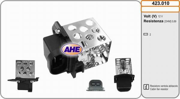 AHE 423.010 - Resistore addizionale, Elettromotore-Ventola radiatore autozon.pro