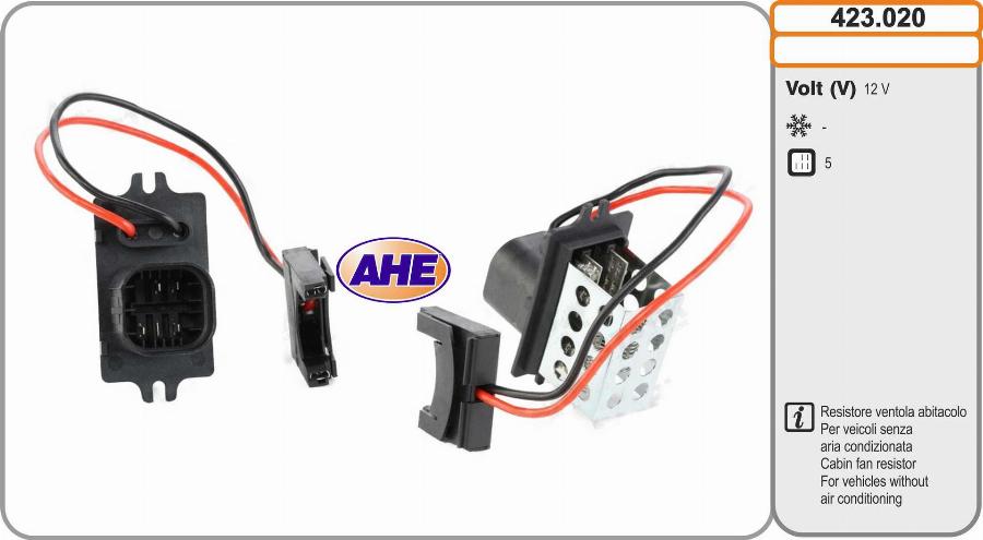 AHE 423.020 - Resistore addizionale, Elettromotore-Ventola radiatore autozon.pro