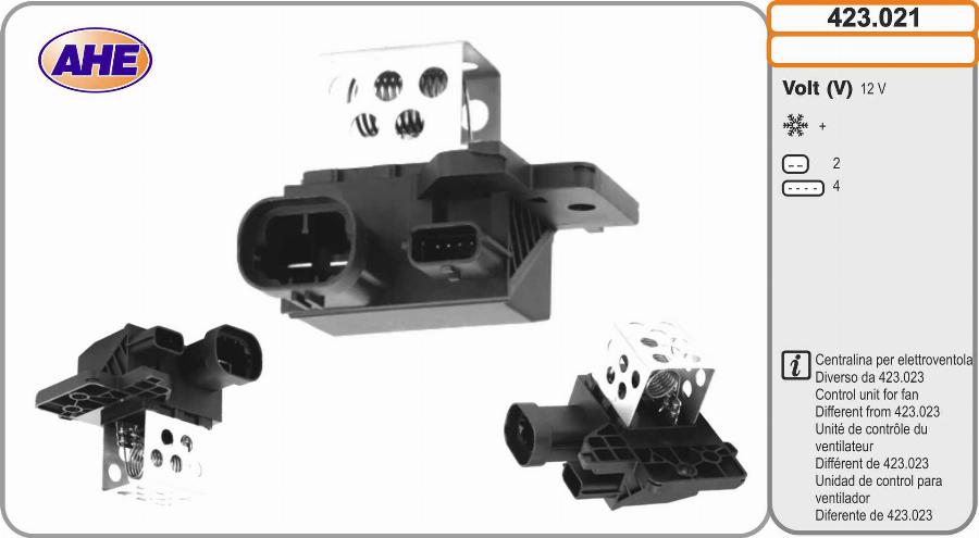 AHE 423.021 - Centralina, Ventola elettr. (Raffreddamento motore) autozon.pro