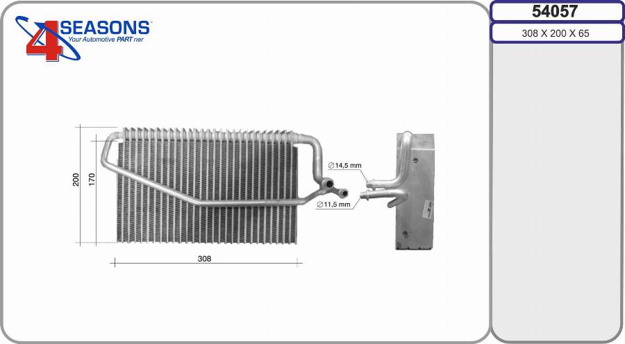 AHE 54057 - Evaporatore, Climatizzatore autozon.pro