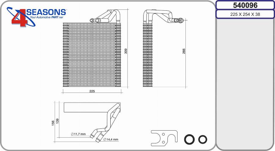 AHE 540096 - Evaporatore, Climatizzatore autozon.pro