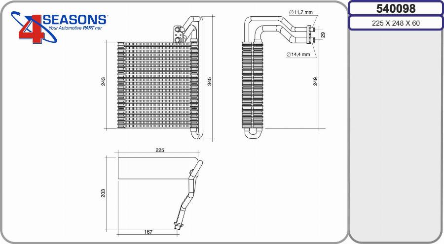 AHE 540098 - Evaporatore, Climatizzatore autozon.pro