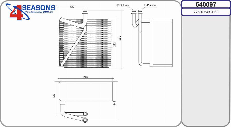 AHE 540097 - Evaporatore, Climatizzatore autozon.pro