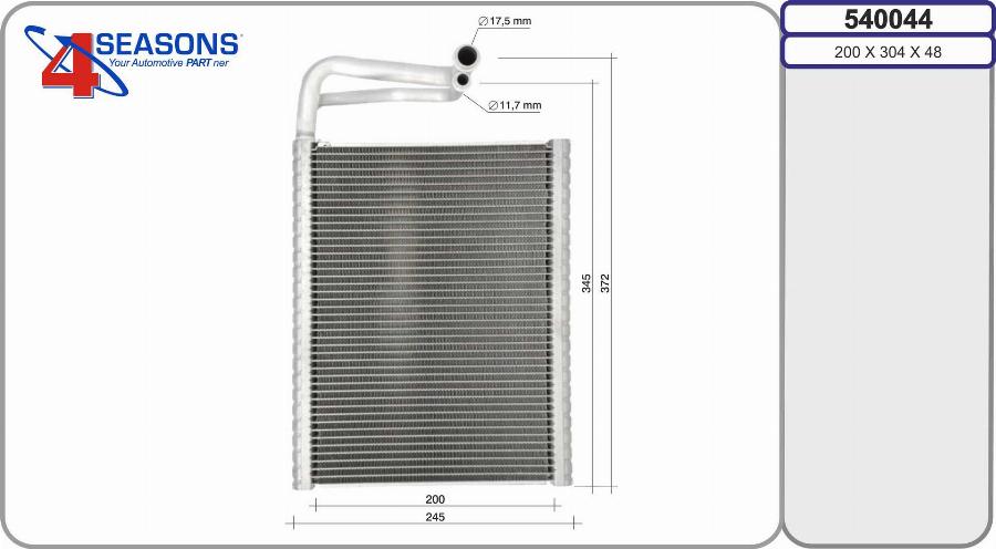 AHE 540044 - Evaporatore, Climatizzatore autozon.pro