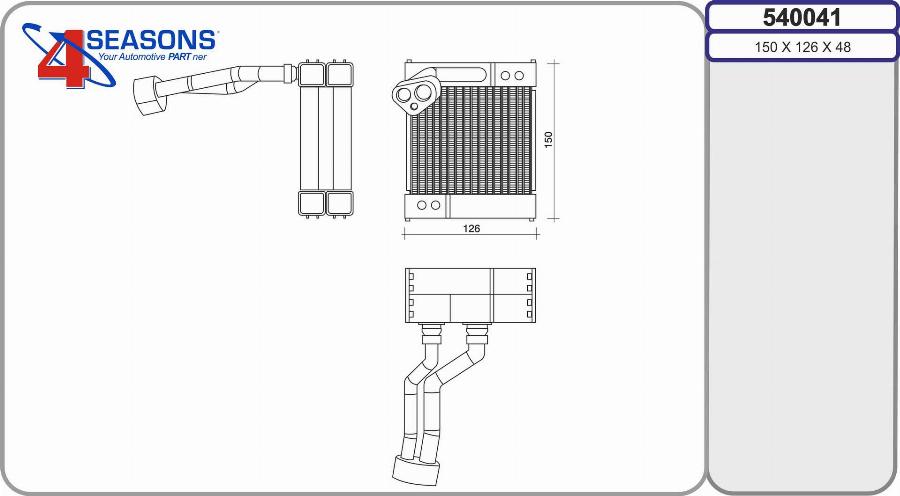 AHE 540041 - Evaporatore, Climatizzatore autozon.pro