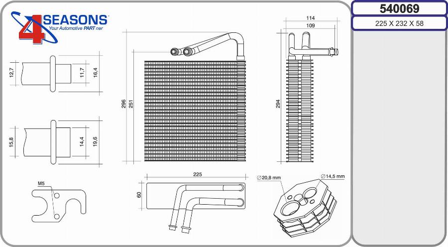 AHE 540069 - Evaporatore, Climatizzatore autozon.pro