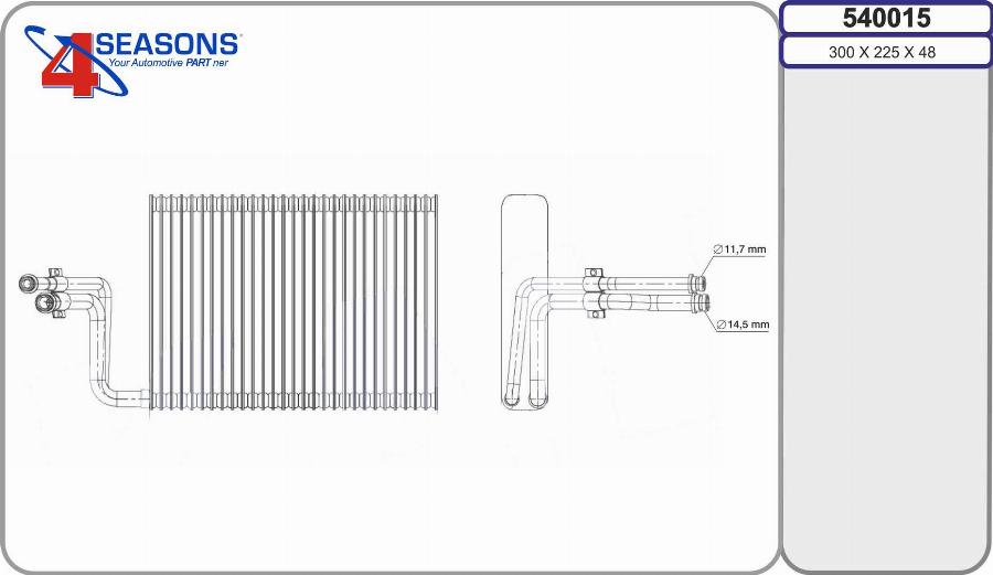 AHE 540015 - Evaporatore, Climatizzatore autozon.pro