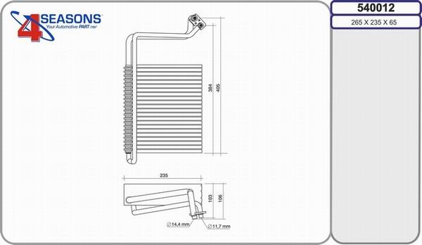 AHE 540012 - Evaporatore, Climatizzatore autozon.pro