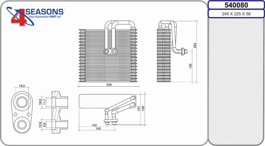 AHE 540080 - Evaporatore, Climatizzatore autozon.pro