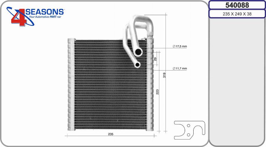 AHE 540088 - Evaporatore, Climatizzatore autozon.pro