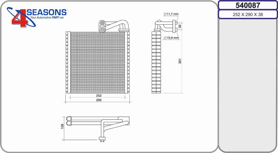 AHE 540087 - Evaporatore, Climatizzatore autozon.pro