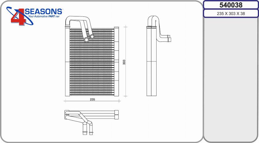 AHE 540038 - Evaporatore, Climatizzatore autozon.pro