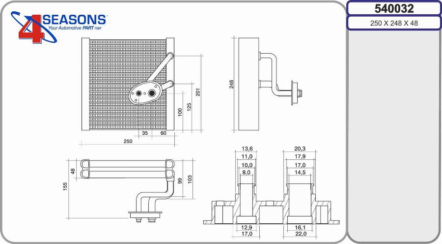 AHE 540032 - Evaporatore, Climatizzatore autozon.pro