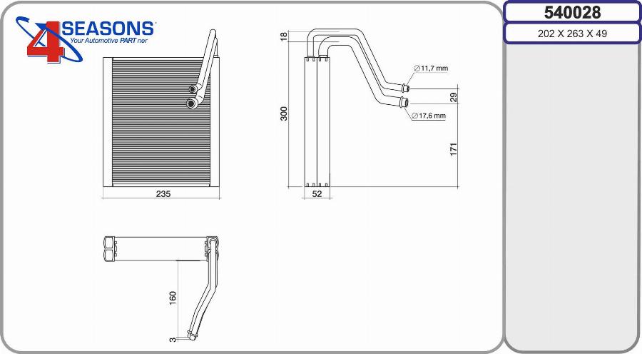 AHE 540028 - Evaporatore, Climatizzatore autozon.pro