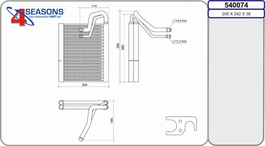 AHE 540074 - Evaporatore, Climatizzatore autozon.pro