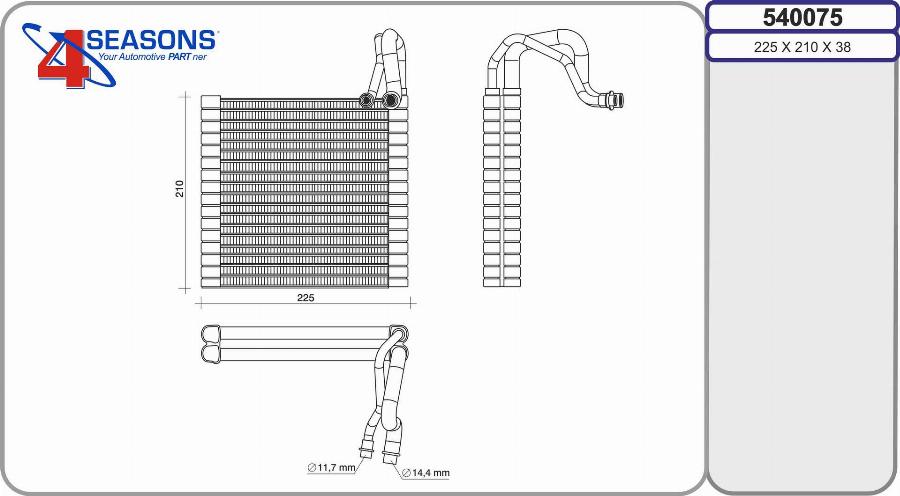 AHE 540075 - Evaporatore, Climatizzatore autozon.pro