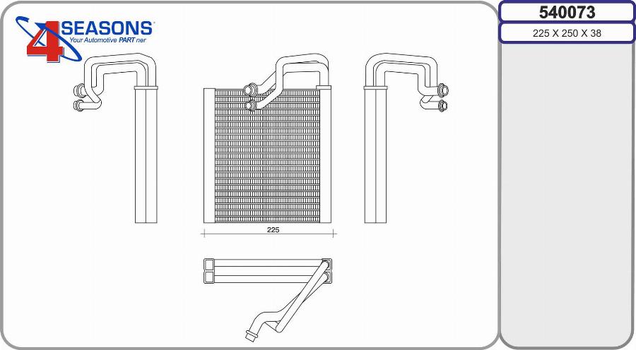 AHE 540073 - Evaporatore, Climatizzatore autozon.pro