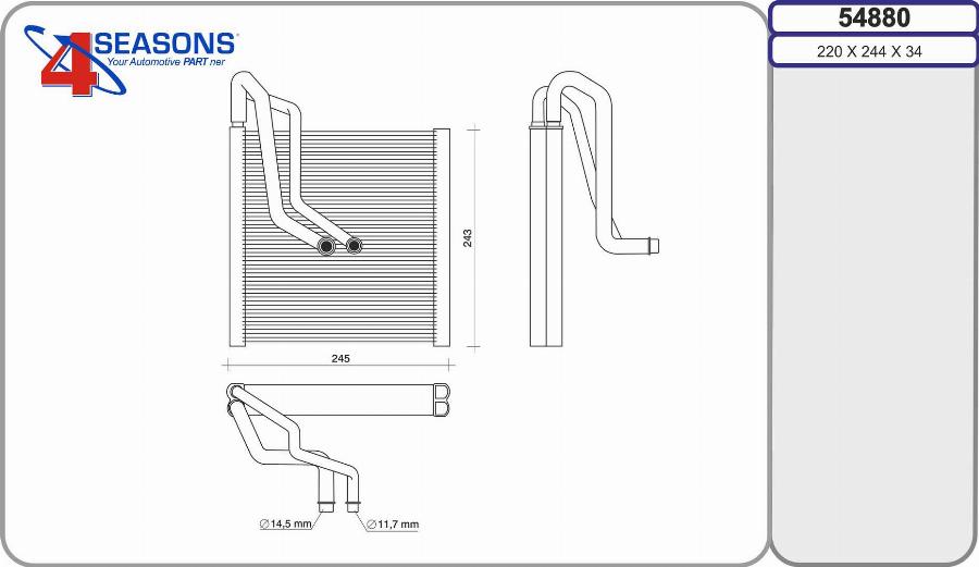 AHE 54880 - Evaporatore, Climatizzatore autozon.pro