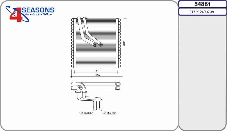 AHE 54881 - Evaporatore, Climatizzatore autozon.pro