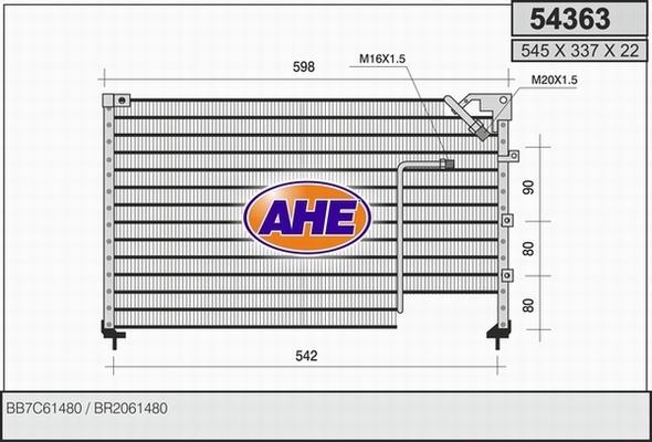 AHE 54363 - Condensatore, Climatizzatore autozon.pro