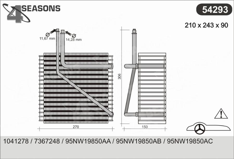 AHE 54293 - Evaporatore, Climatizzatore autozon.pro