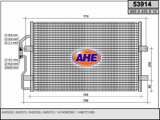 AHE 53914 - Condensatore, Climatizzatore autozon.pro