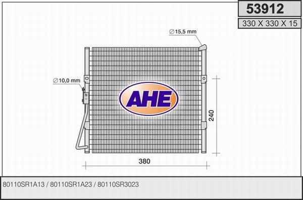 AHE 53912 - Condensatore, Climatizzatore autozon.pro