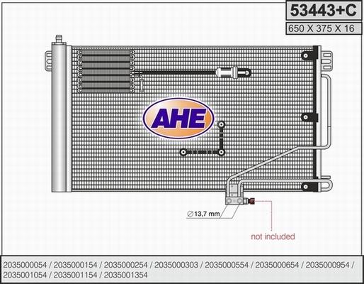 AHE 53443+C - Condensatore, Climatizzatore autozon.pro