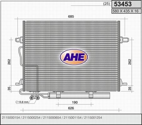 AHE 53453 - Condensatore, Climatizzatore autozon.pro