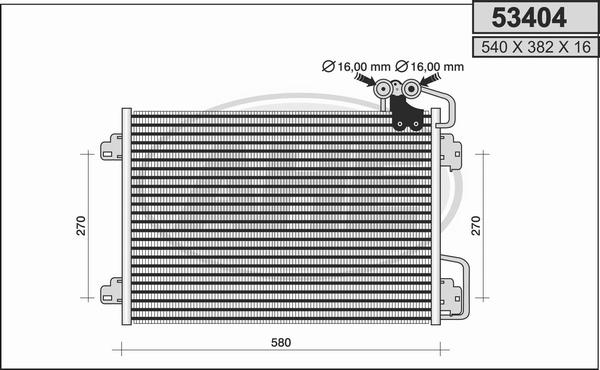 AHE 53404 - Condensatore, Climatizzatore autozon.pro