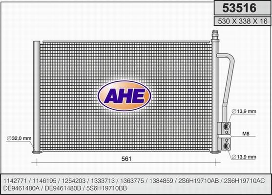 AHE 53516 - Condensatore, Climatizzatore autozon.pro