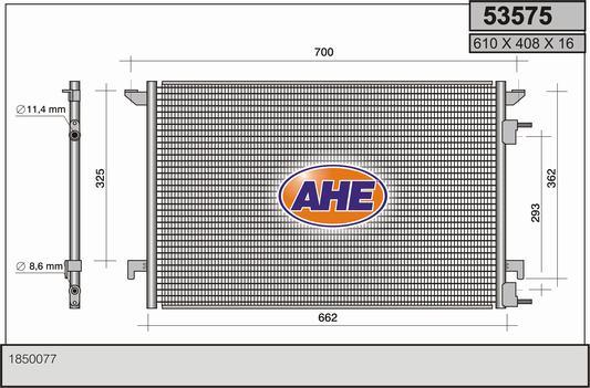 AHE 53575 - Condensatore, Climatizzatore autozon.pro