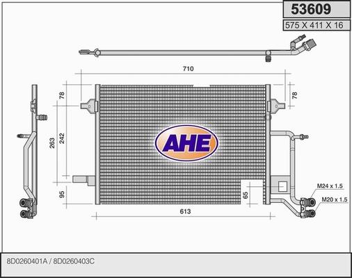 AHE 53609 - Condensatore, Climatizzatore autozon.pro