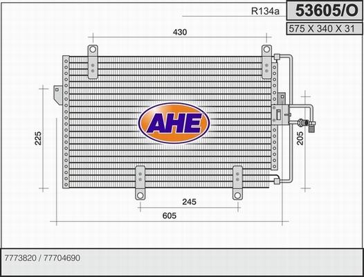 AHE 53605/O - Condensatore, Climatizzatore autozon.pro