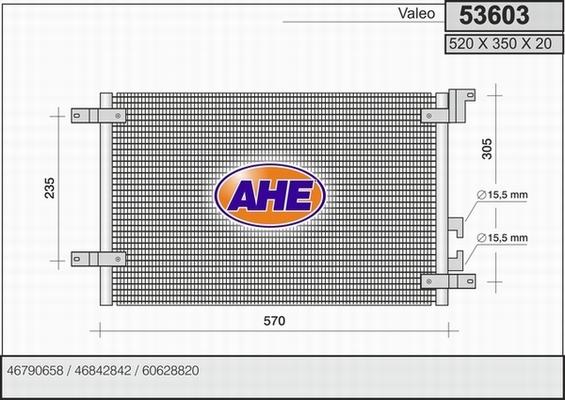 AHE 53603 - Condensatore, Climatizzatore autozon.pro