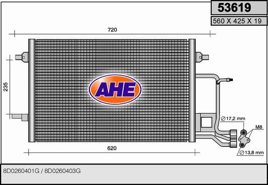 AHE 53619 - Condensatore, Climatizzatore autozon.pro