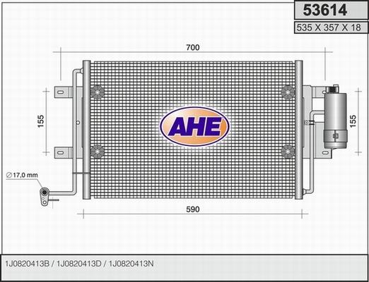 AHE 53614 - Condensatore, Climatizzatore autozon.pro