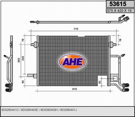 AHE 53615 - Condensatore, Climatizzatore autozon.pro