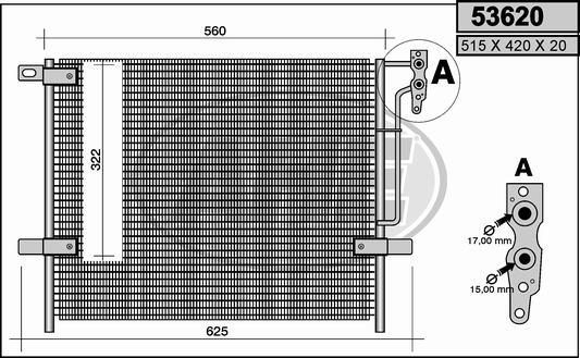 AHE 53620 - Condensatore, Climatizzatore autozon.pro