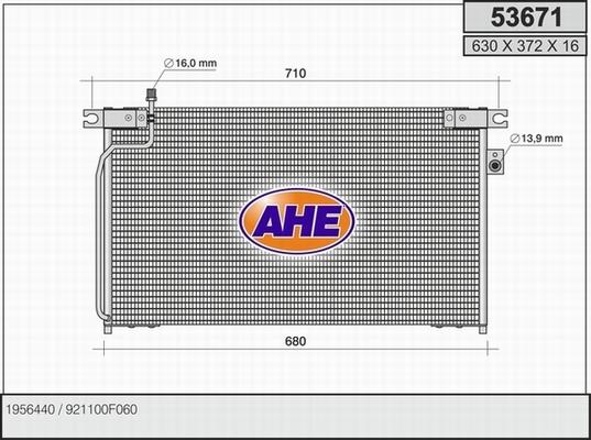 AHE 53671 - Condensatore, Climatizzatore autozon.pro