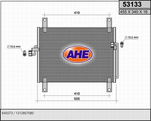 AHE 53133 - Condensatore, Climatizzatore autozon.pro