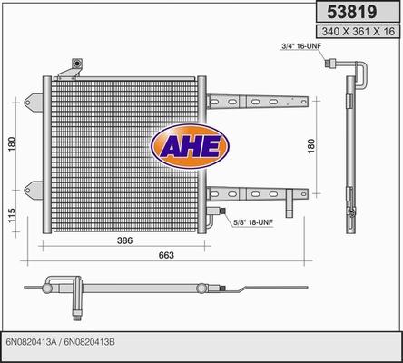 AHE 53819 - Condensatore, Climatizzatore autozon.pro