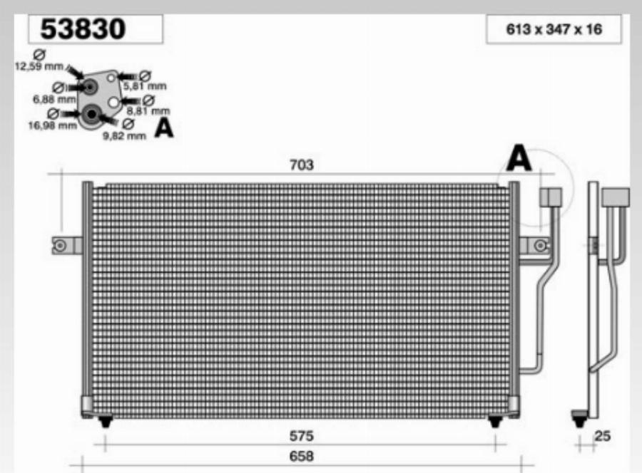 AHE 53830 - Condensatore, Climatizzatore autozon.pro