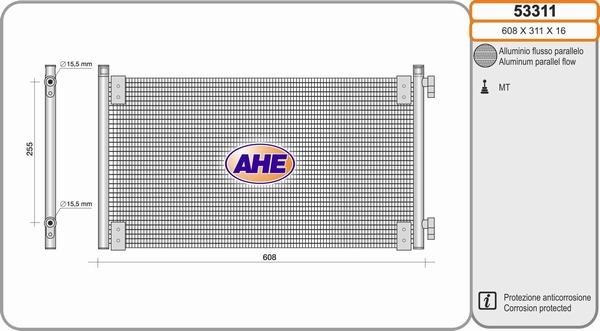 AHE 53311 - Condensatore, Climatizzatore autozon.pro